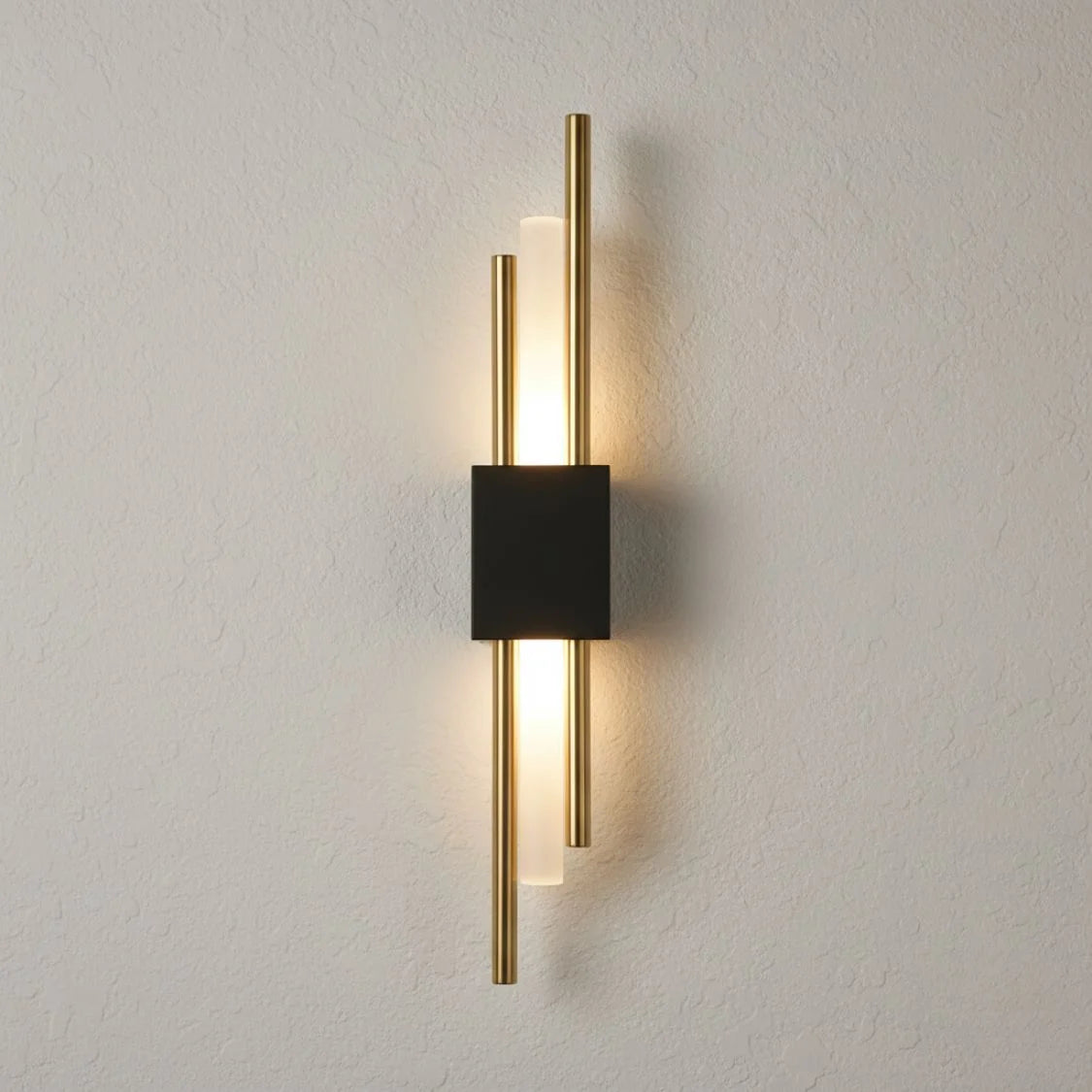 Wandleuchte Gold Schwarz 40cm LED Kabellos