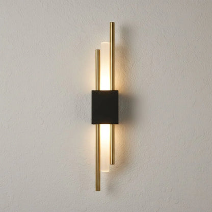Wandleuchte Gold Schwarz 40cm LED Kabellos