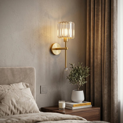 Wandleuchte Kristall Gold 40cm