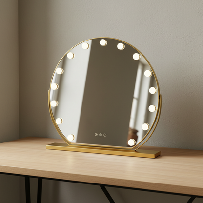 Hollywood Schminkspiegel Gold 40cm