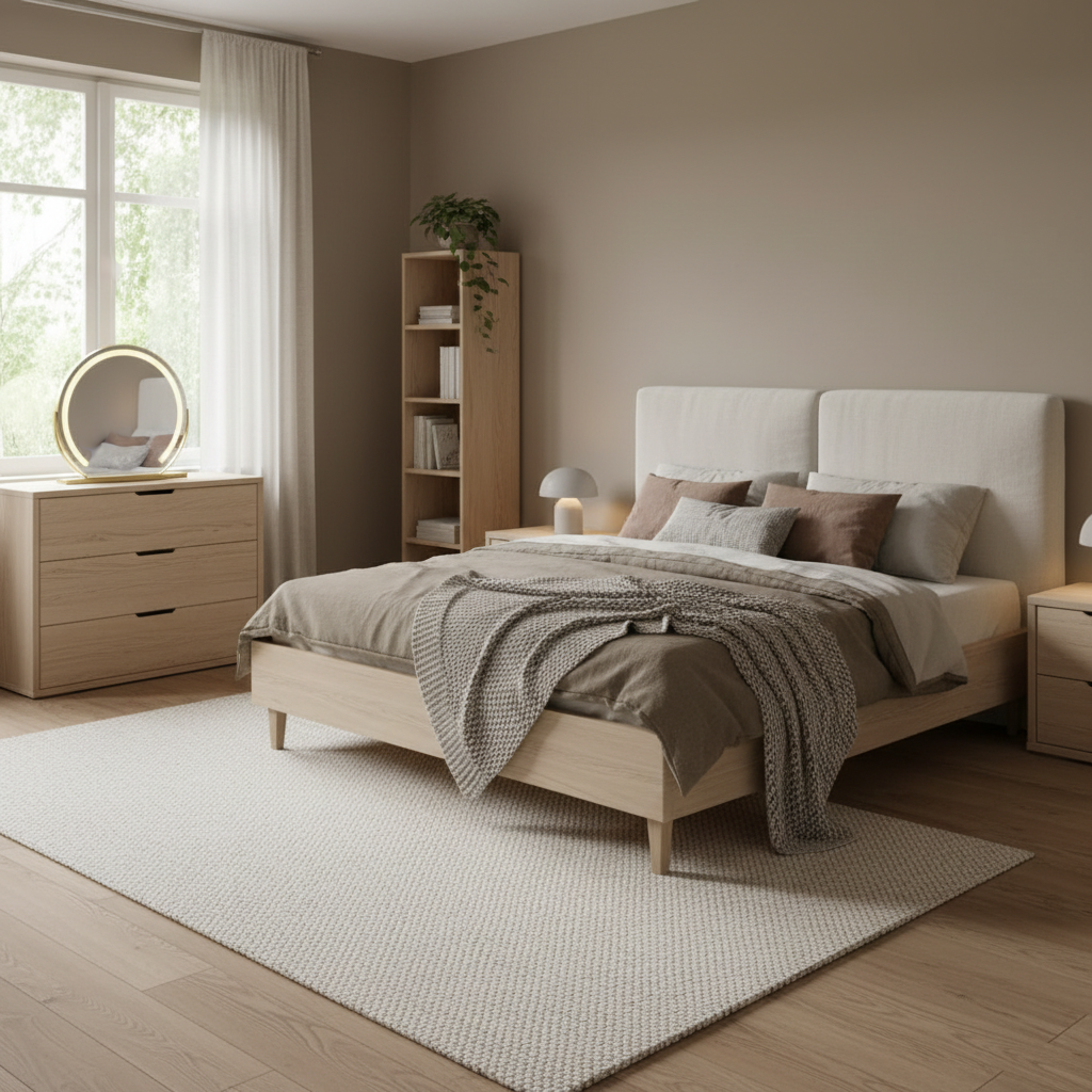 Schminkspiegel Gold C-Rahmen - Lifestyle Schlafzimmer