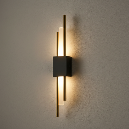 Wandleuchte Gold Schwarz - Lifestyle Wand