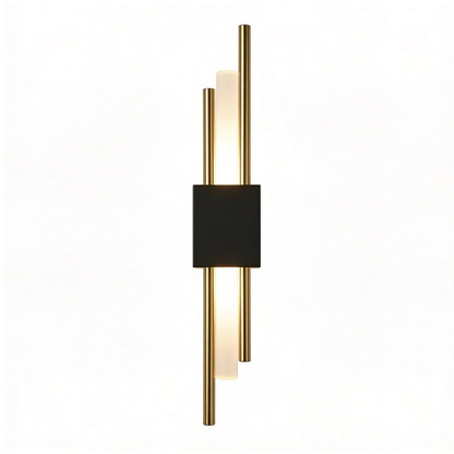 Wandleuchte Gold Schwarz 40cm LED - Frontansicht