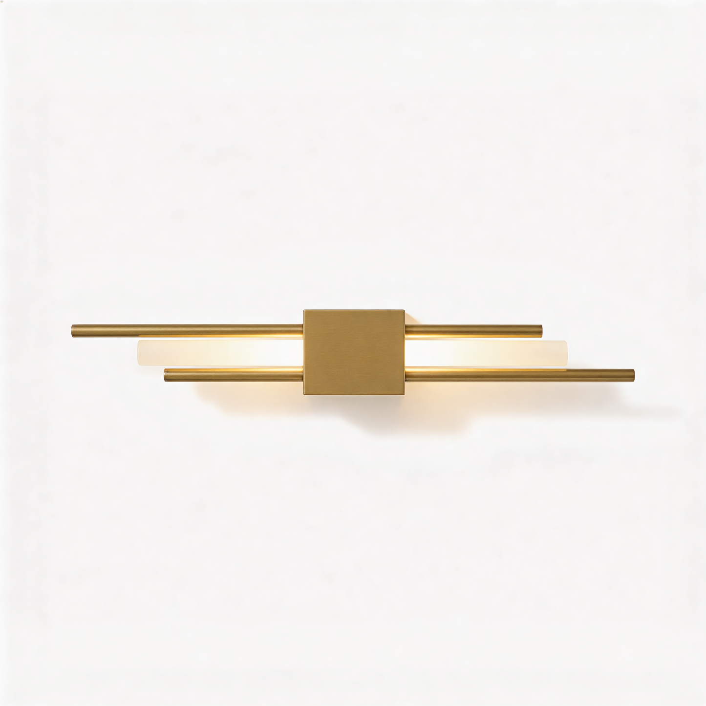 Wandleuchte Gold 40cm 4 Röhren LED - Frontansicht