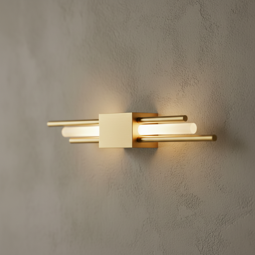 Wandleuchte Gold 4 Röhren - Lifestyle Wand