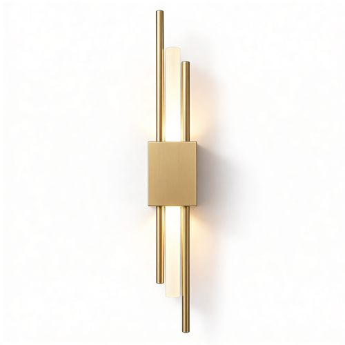 Wandleuchte Gold 40cm 4 Röhren LED