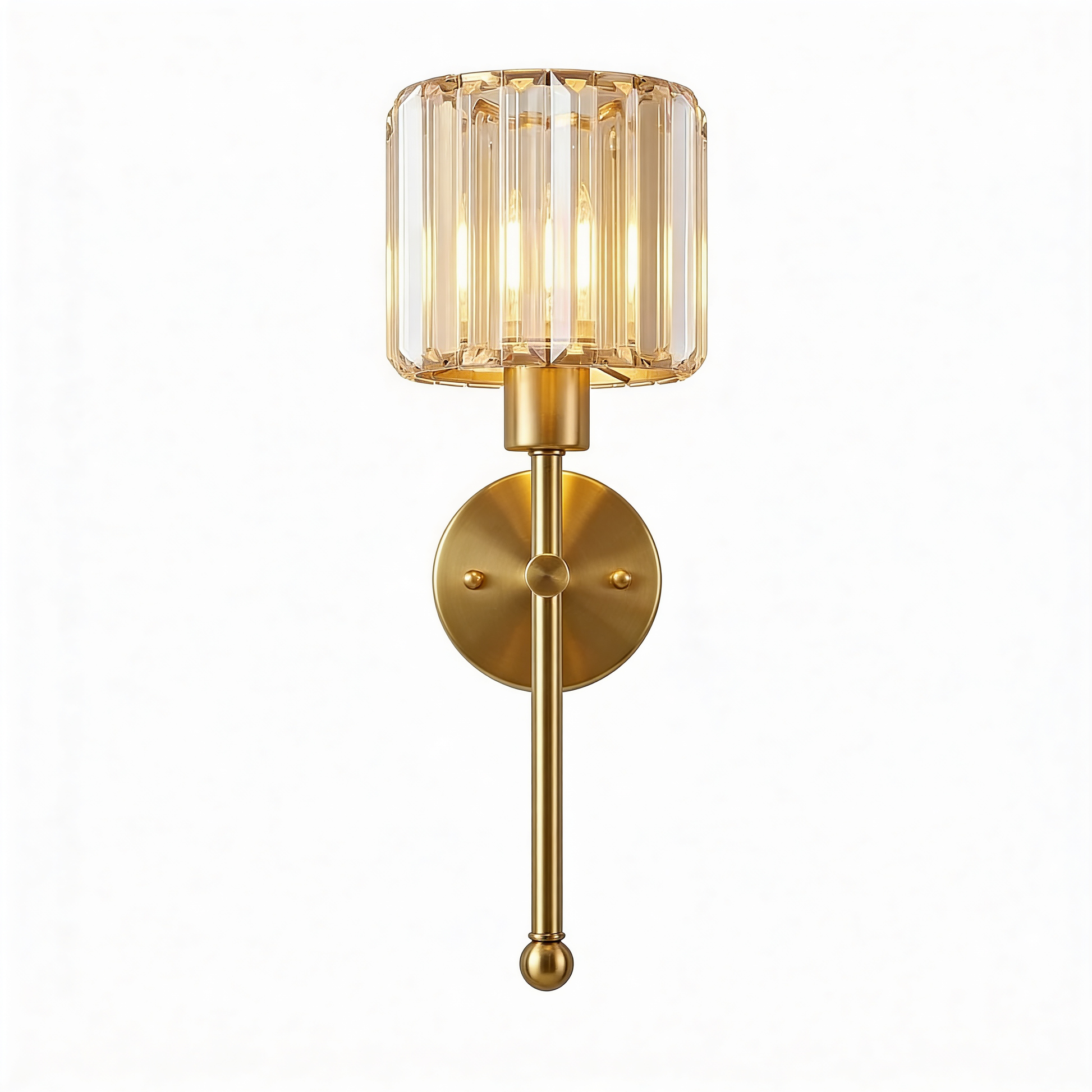 Wandleuchte Kristall Gold 40cm - Frontansicht