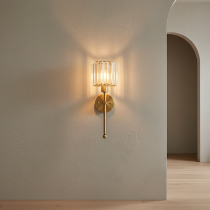 Wandleuchte Kristall Gold - Lifestyle Wand