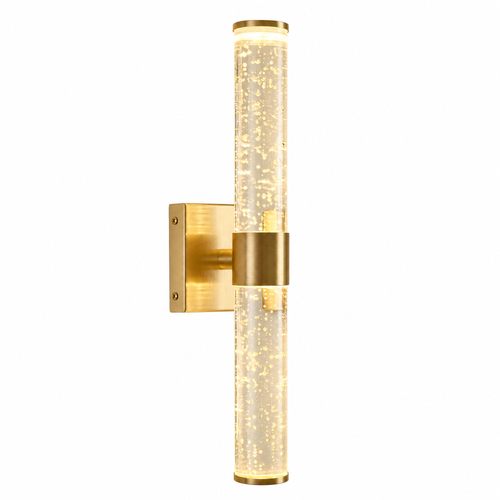 Wandleuchte Blasenglas Gold 2er Set - Frontansicht