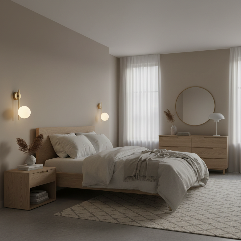 Wandleuchte Gold Kugelschirm - Lifestyle Schlafzimmer