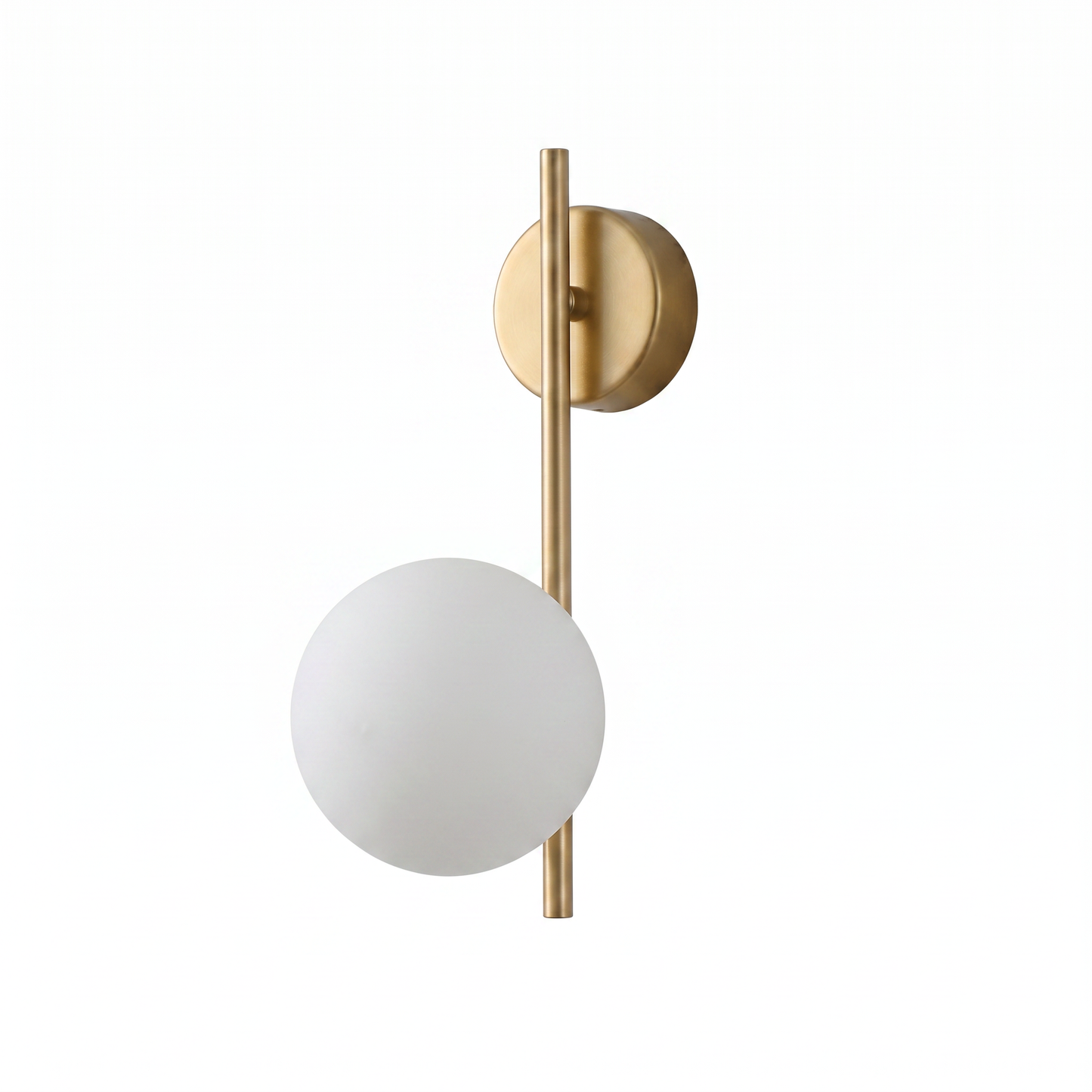 Wandleuchte Gold Kugelschirm 45cm - Frontansicht weißer Hintergrund