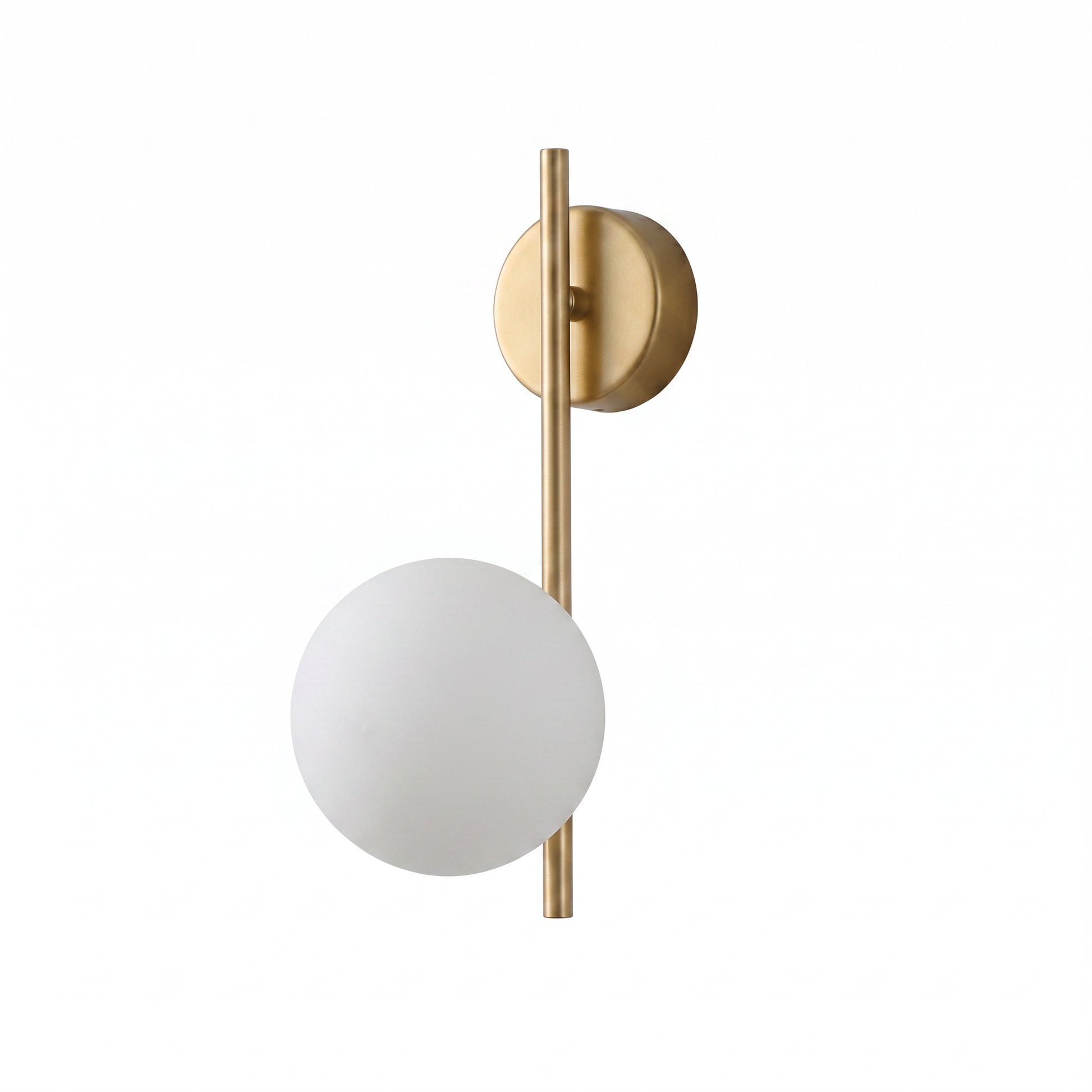 Wandleuchte Gold Kugelschirm 45cm - Frontansicht weißer Hintergrund