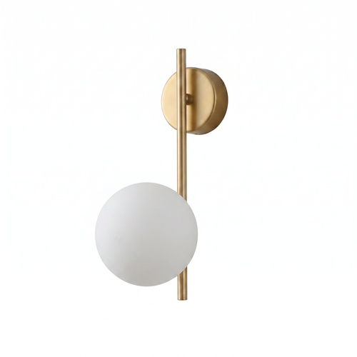 Wandleuchte Gold Kugelschirm 45cm - Frontansicht weißer Hintergrund