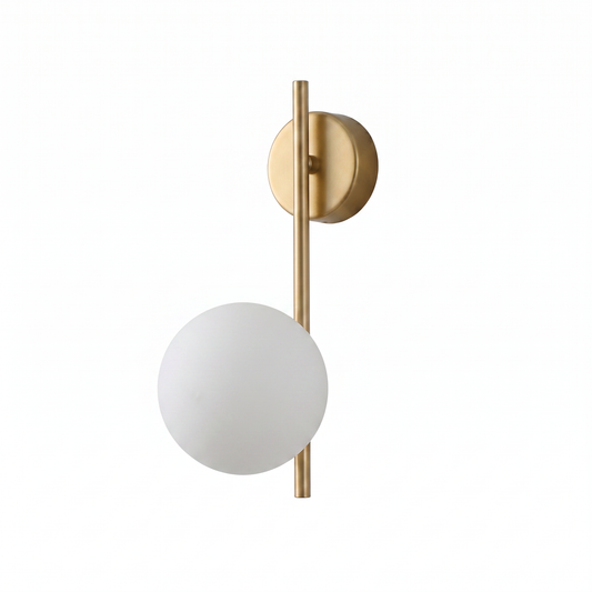 Wandleuchte Gold Kugelschirm 45cm - Frontansicht weißer Hintergrund