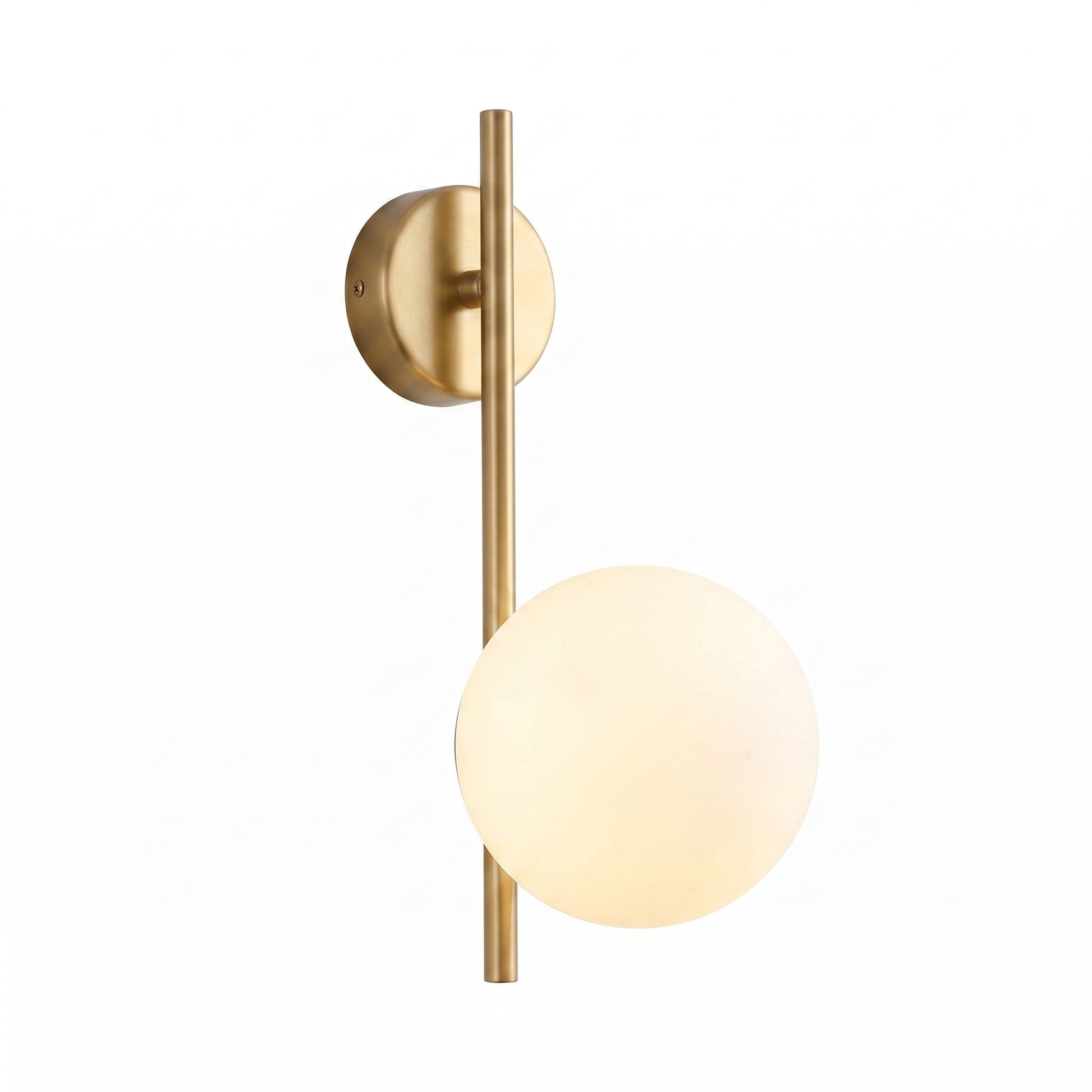 Wandleuchte Gold Kugelschirm - 3/4 Ansicht Detail