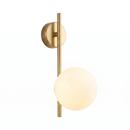 Wandleuchte Gold Kugelschirm - 3/4 Ansicht Detail