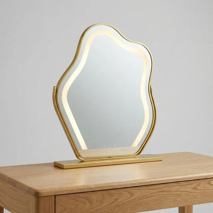 Schminkspiegel Gold Wolkenform 30x43cm