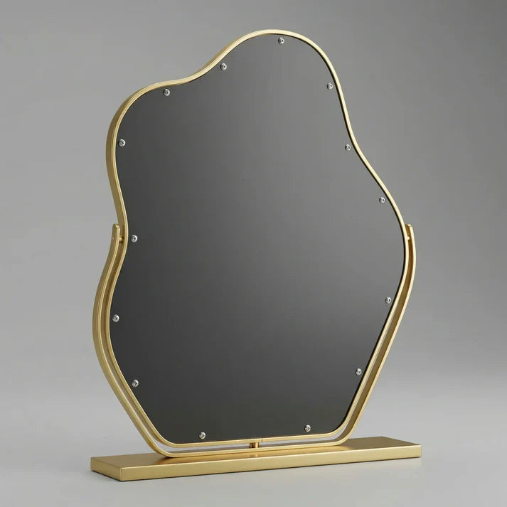 Schminkspiegel Gold Wolkenform 30x43cm