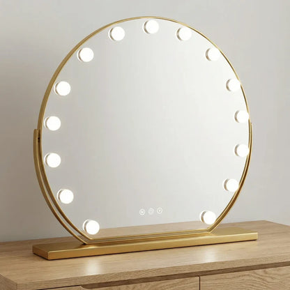 Hollywood Schminkspiegel Gold 40cm